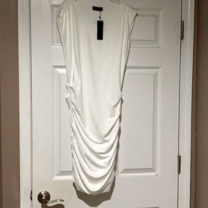 Women’s Dress Rouched Bottom in white